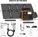 SOLUPUP 288Wh Portable Solar Generator with 100W Foldable Solar Panel
